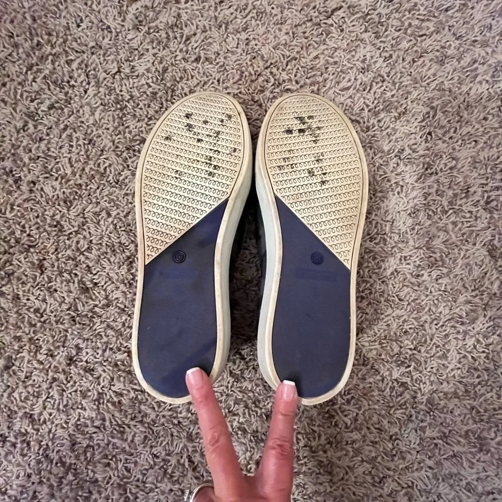 Rothy’s Retired The Original Slip On Sneaker Black Grey Camo Sz 9.5